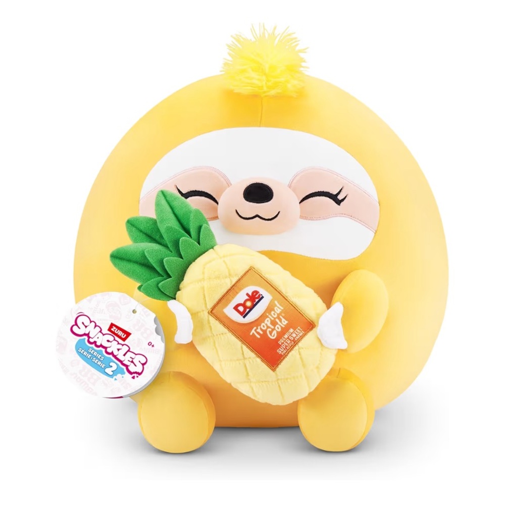 Snackles Series 2 Sloth & Dole 14 Inch Plush by ZURU, Ultra Soft nwt yellow